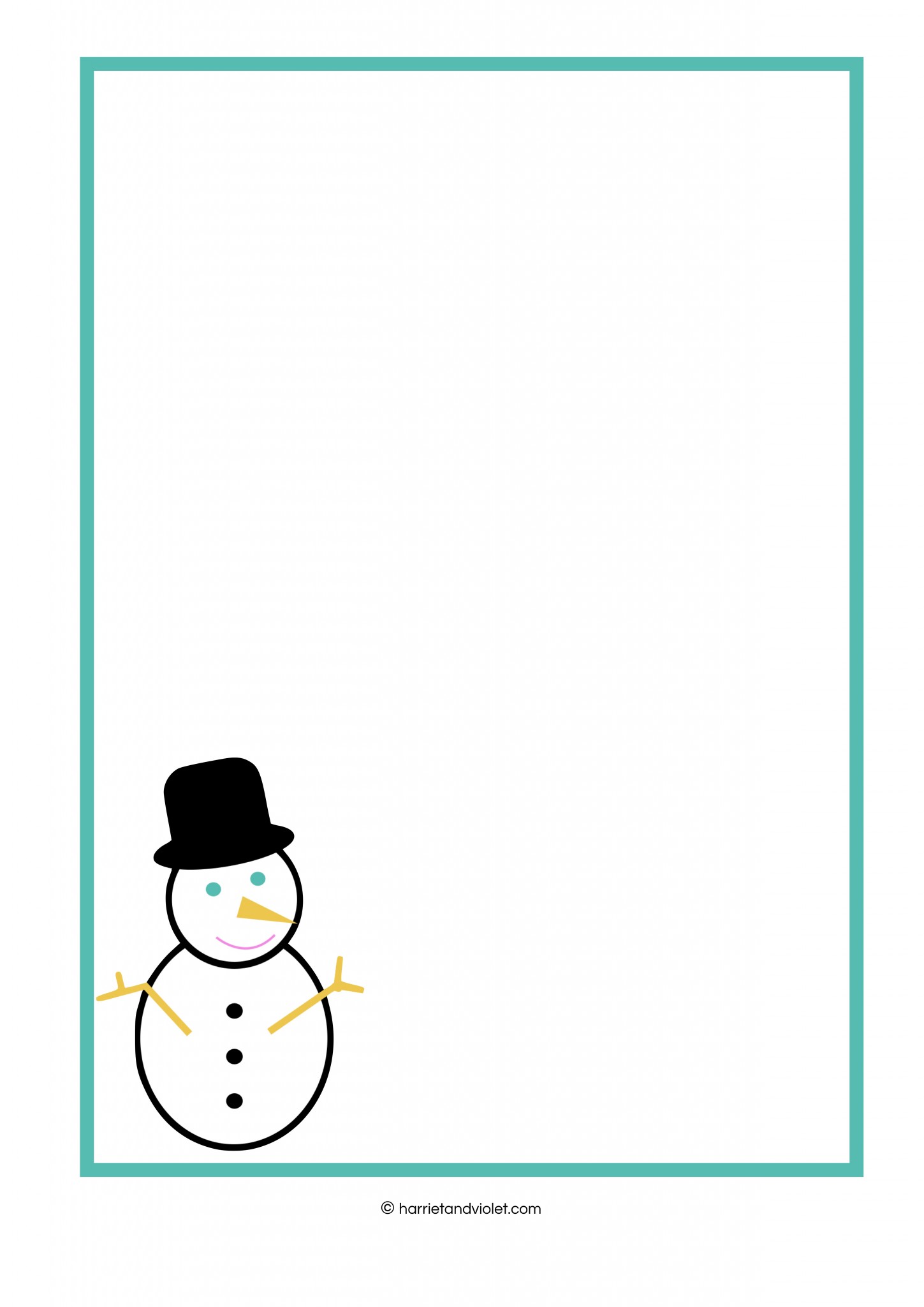 snowman christmas border paper - printable teaching resources